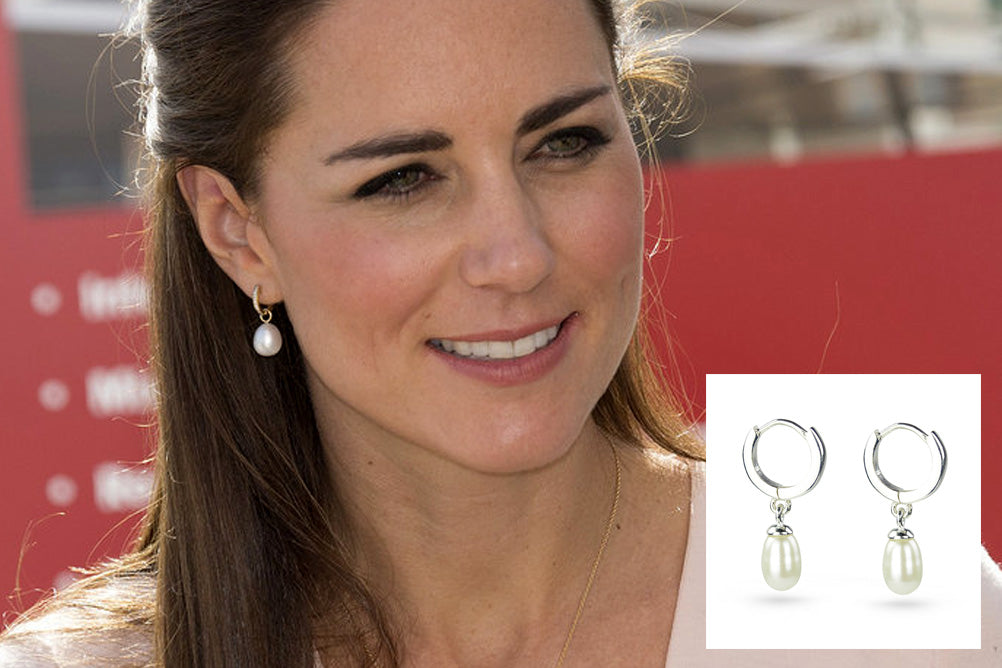 Celebrity Earrings Kate Middleton Freshwater Pearl Jacket Earrings