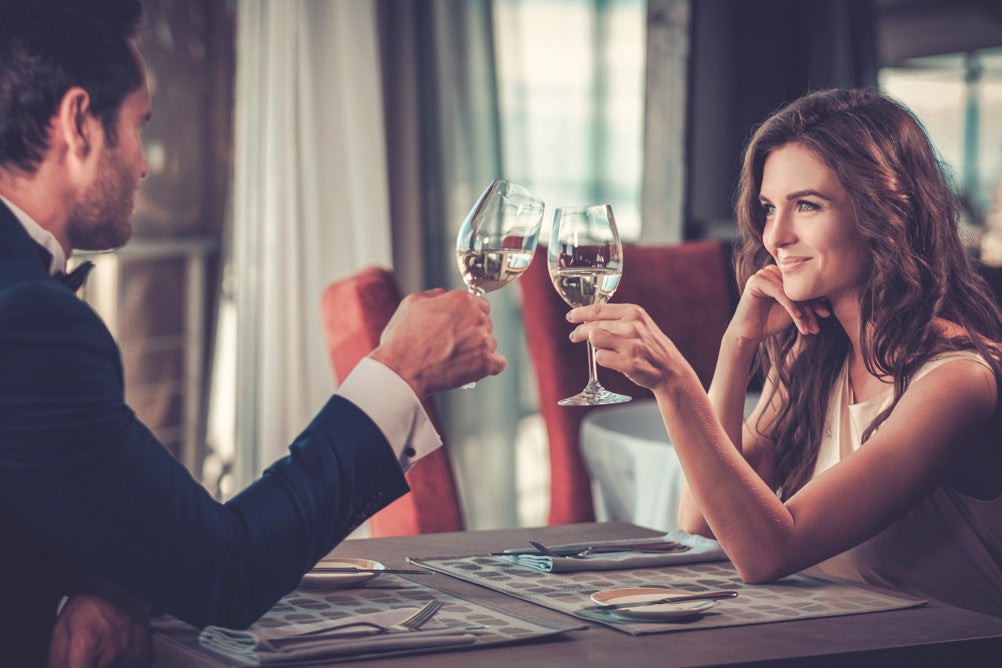 A Couple In Restaurant First Date Earrings