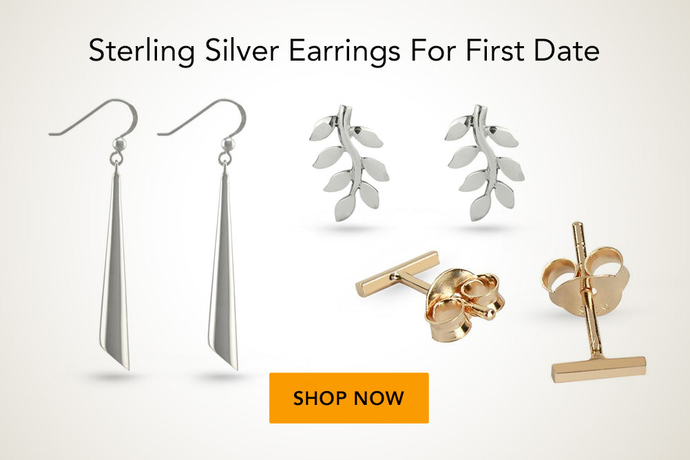 Sterling Silver Geometric Earrings Studs Drop Earrings