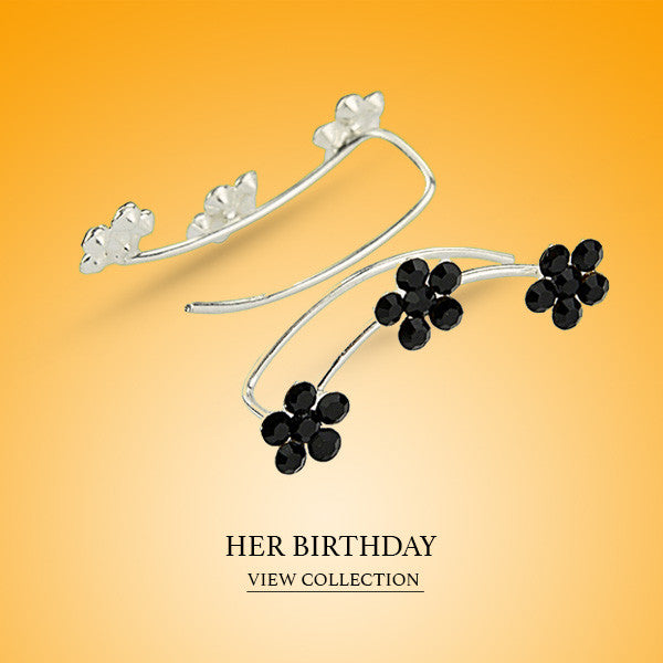 Boccai Collection Her Birthday Sterling Silver Earrings