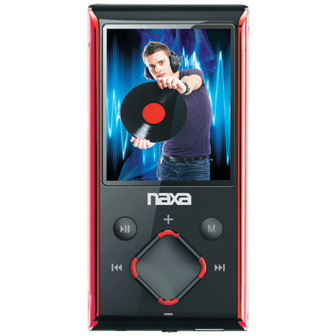 Naxa 4gb 1.8" Lcd Portable Media Player (red)