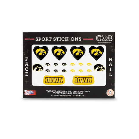 Iowa - Face and Nail Sport Stick-Ons