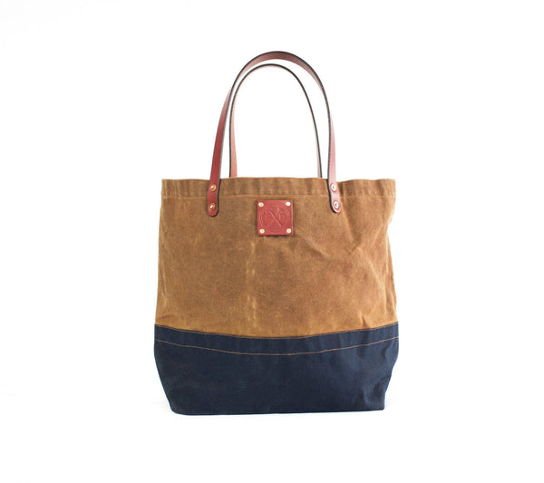 The Craft Waxed Canvas tote Bag With Leather Straps – Sturdy Brothers