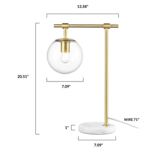 Brushed Brass/Clear, dimensions