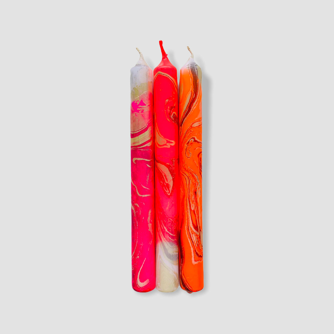 Planetary Marble Dip Dye Candles