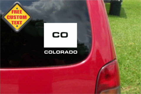 Colorado CO State USA Outline Map Sticker Decal 20 Colors To Choose From.