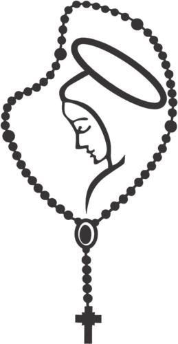 Virgin Mary Rosary Sticker Decal 20 Colors To Choose From