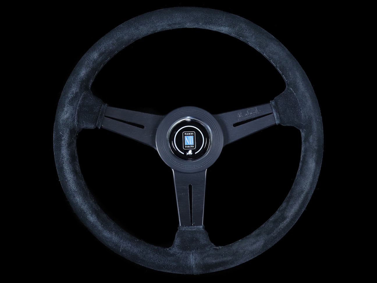 NARDI STEERING WHEEL BLACK SUEDE 330MM | eclipseseal.com