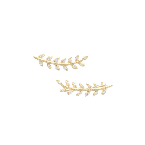 SOMSO: SOMSO - ° Boucles d'oreille Cassandre zircons or jaune °