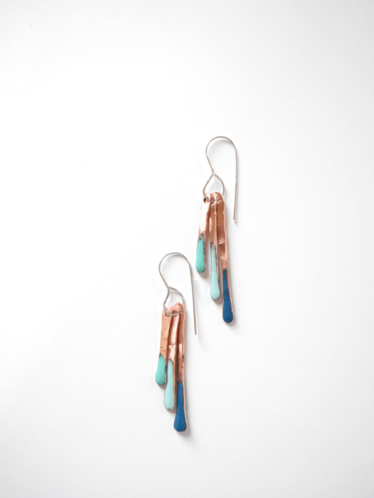 Enamel Rustic Fringe Earring