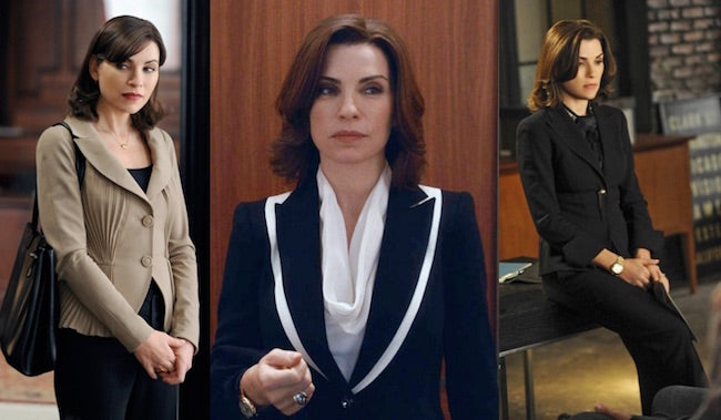 alicia florrick, pantsuit, evolution alicia florrick, the good wife