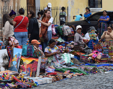 Market scene Guatemala Women in Business Larkin Lane Designs