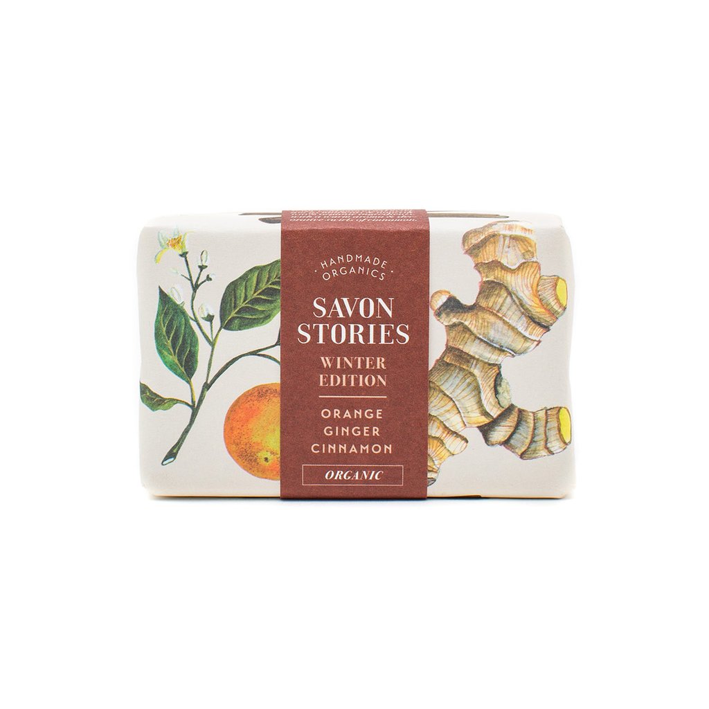 orange & cinnamon organic soap by savon stories