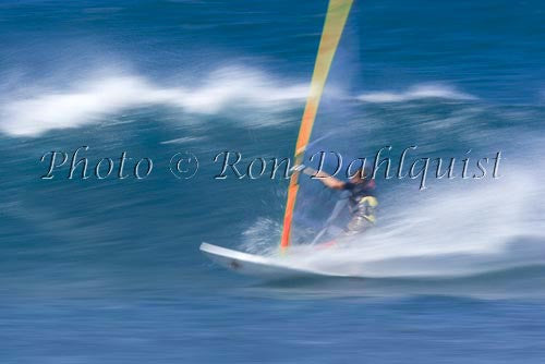 Windsurfing-Windsurfer on wave at Hookipa, Maui, Hawaii Photo Windsurfing-Windsurfer on wave at Hookipa, Maui, Hawaii Photo