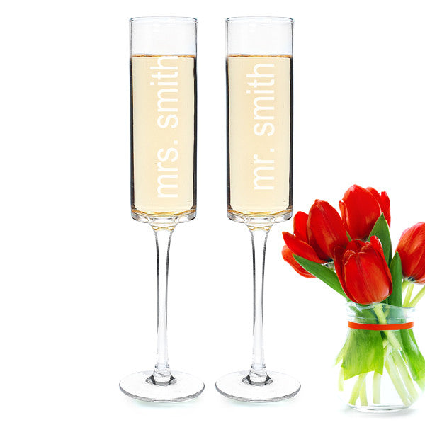 modern champagne flutes