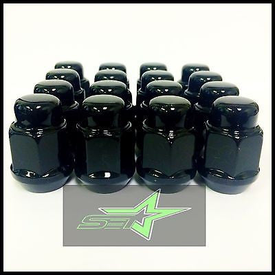 20 Black Lug Nuts 14X1.5 | Dodge Magnum Charger | Chevy Camaro 08+ Cts Wheel Nut - Set Group USA