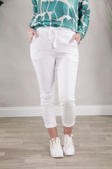 Plain Magic Pants White