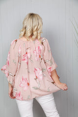 Rose Lily Cotton Top Blush Pink