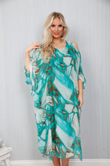 Palm Beach Kaftan Teal Green