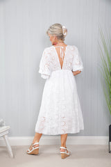 Broderie Anglaise Dress White