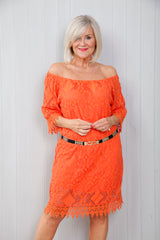 Monaco Lace Tunic Tangerine