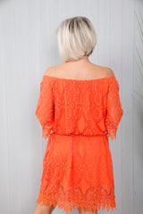 Monaco Lace Tunic Tangerine