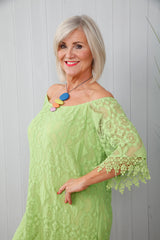 Monaco Lace Tunic Lime