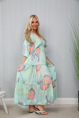 Mermaid Lagoon Silk Dress