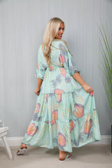 Mermaid Lagoon Silk Dress