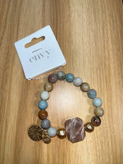 Maya Stone Bracelet Earth Tone