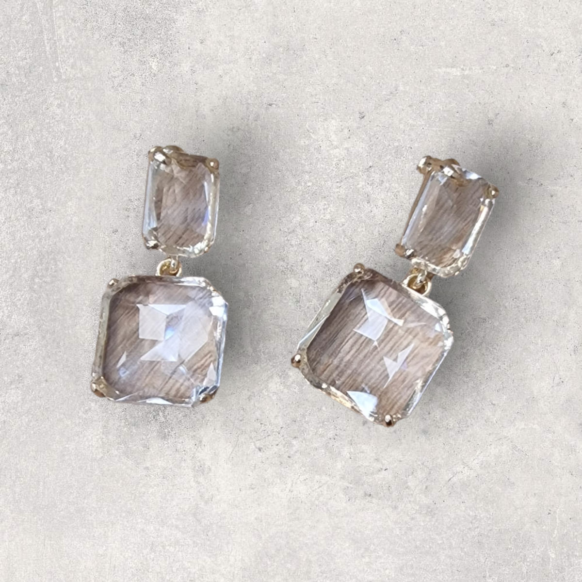 Crystal Clear Drop Earrings