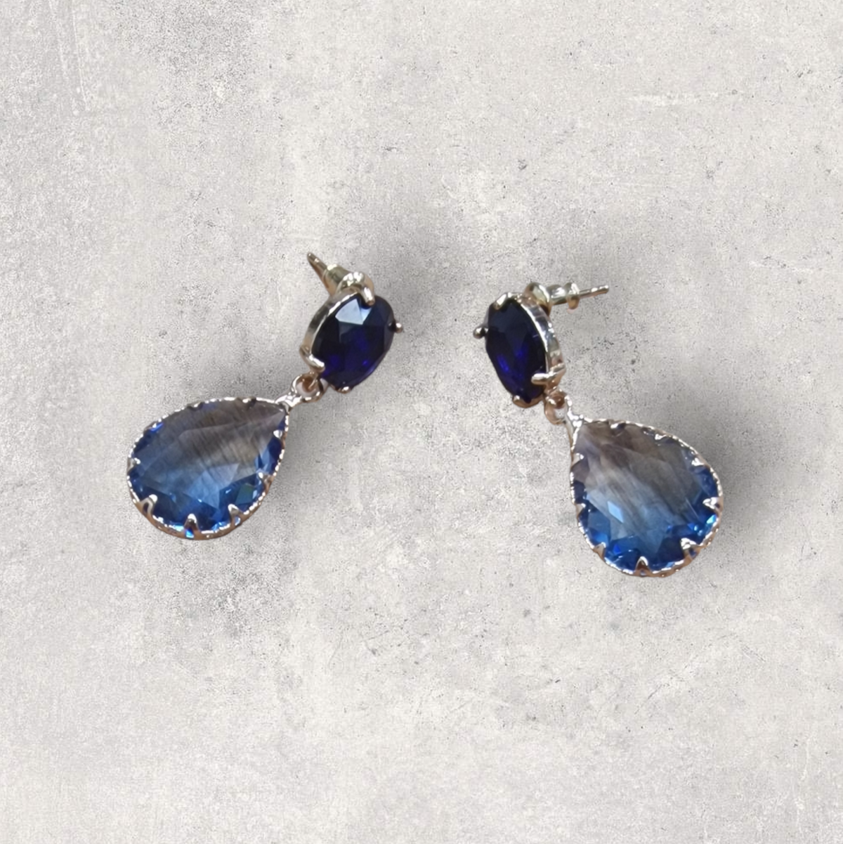 Crystal Drop Earrings Midnight