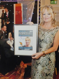 Karen Hutchings awarded 'Highly Commended for International Achievement' Swansea Bay Woman in Business Awards 2013