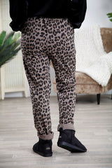 Mocha Leopard Print Joggers