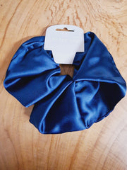 Midnight Blue Large Silky Scrunchie