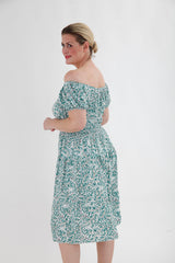 Lacey Leaf Dress Green