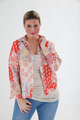 Kelly Kaftan Shirt Coral