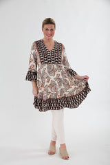 Felicity Floral Tunic Beige