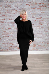 Reese Ribbed Skirt Black