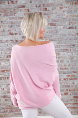 Amelia Asymmetric Jumper Blush Pink