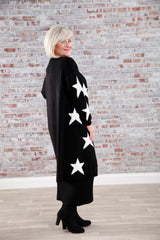 Cassie Star Cardigan Black