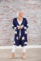 Cassie Star Cardigan Navy