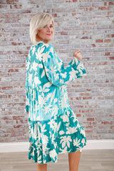 Talia Floral Tunic Jade Green