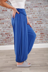 Royal Blue Plain Harem Pants