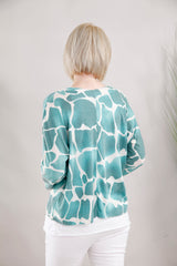 Gwen Giraffe Top Sea Green