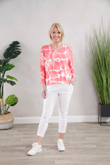 Gwen Giraffe Top Coral