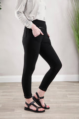 Black Embellished Treggings