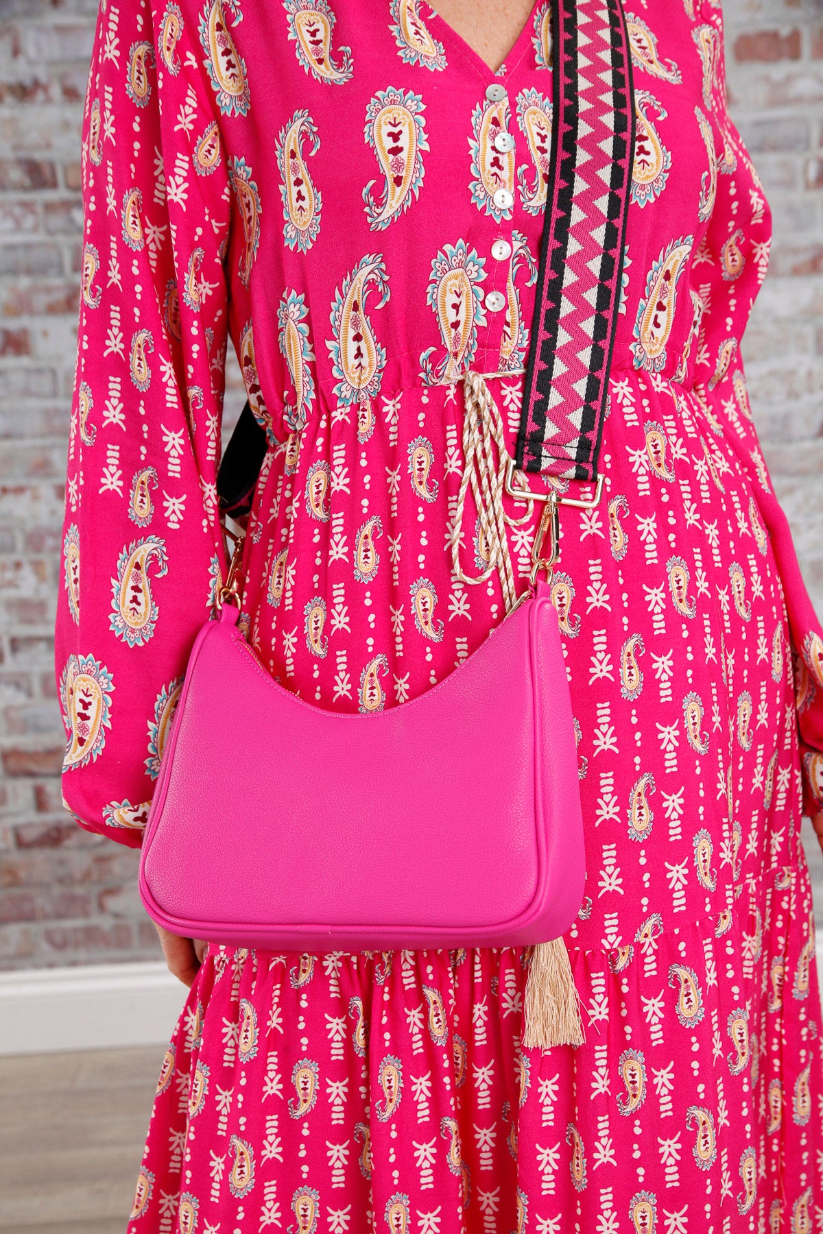 Celia Cross Over Bag Fuchsia