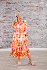 Tara Tie Dye Dress Orange