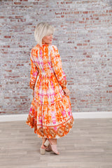 Tara Tie Dye Dress Orange